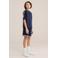 WE Fashion regular waist sweatshort donkerblauw