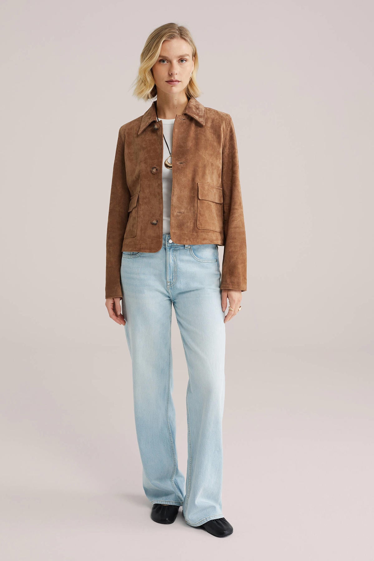 Dames Suède Jas - Faux Leren Vintage Blazer - Oversized Retro Jas In Bruin, Zwart, Khaki