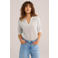 WE Fashion gebreide top crochet wit