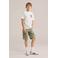 WE Fashion Blue Ridge loose fit cargo short olijfgroen