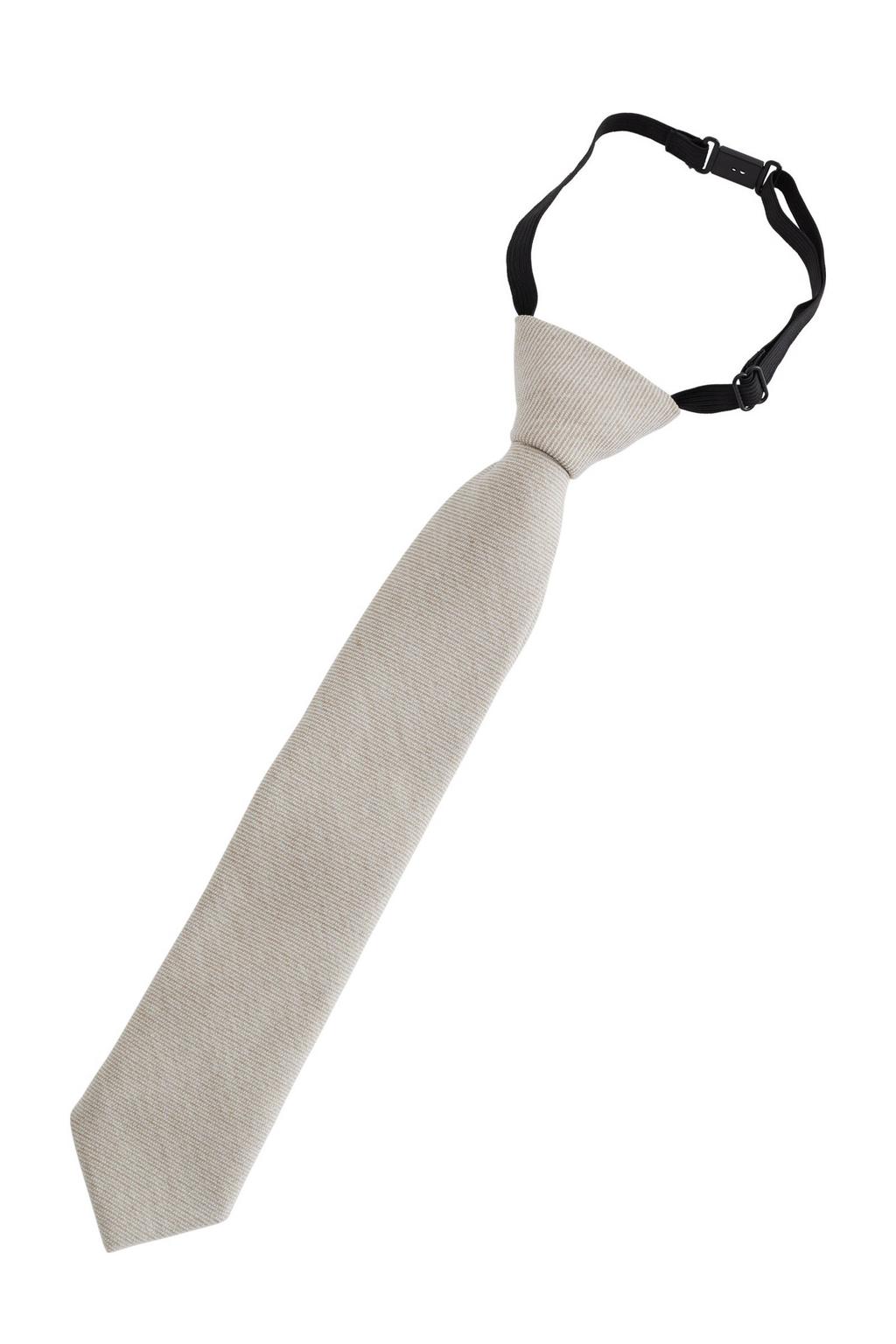 WE Fashion stropdas met textuur beige