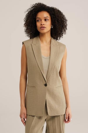 gilet grijsbruin