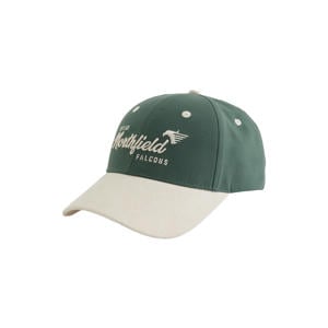 baseball cap donkergroen/ecru