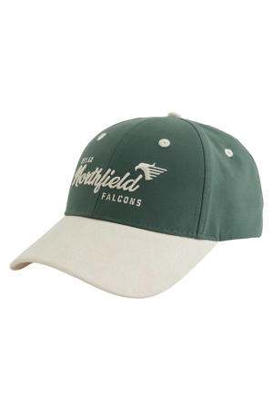 baseball cap donkergroen/ecru