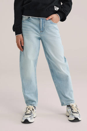 high waist barrel jeans light blue denim