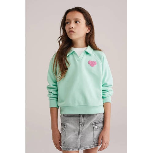 WE Fashion sweater mintgroen afbeelding