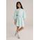 WE Fashion gestreepte korte jurk mintgroen