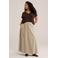 WE Fashion Curve midi rok beige