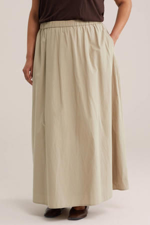 midi rok beige