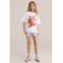 WE Fashion gebloemde T-shirt wit