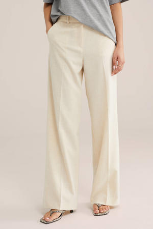 bootcut regular waist palazzo broek beige