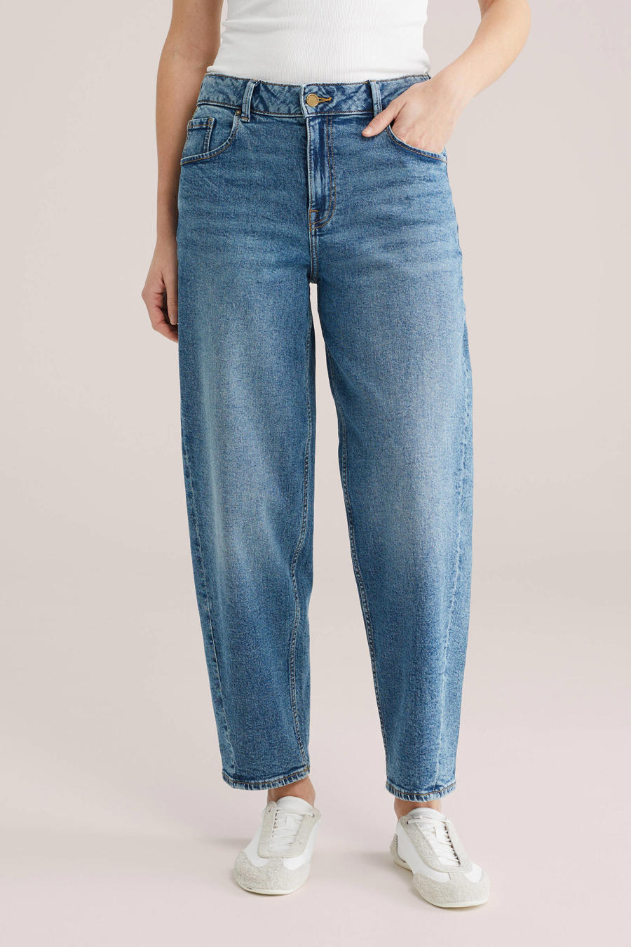 Lee Damesjeans Rider Barrel, Loose Fit, Wide Leg, Dusk Gray, 27W / 33L