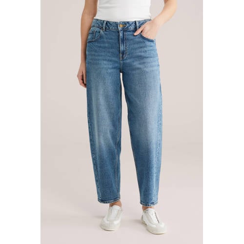 WE Fashion Blue Ridge barrel jeans medium blue denim afbeelding