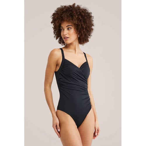 WE Fashion corrigerend badpak zwart afbeelding