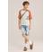 WE Fashion T-shirt met backprint brique