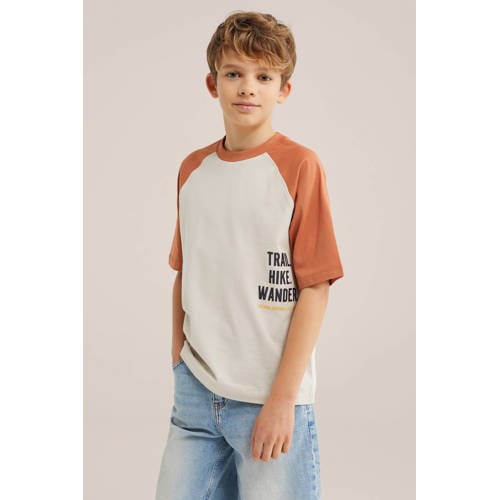 WE Fashion T-shirt met backprint brique afbeelding