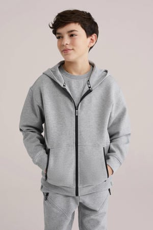 sweatvest grijs melange