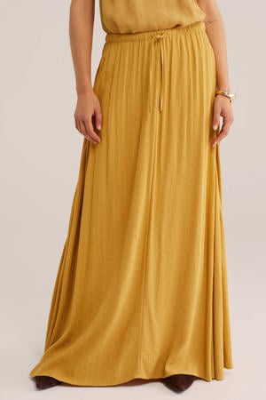 maxi rok geel