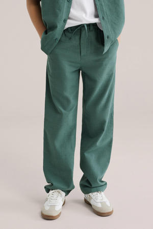 straight casual broek groen