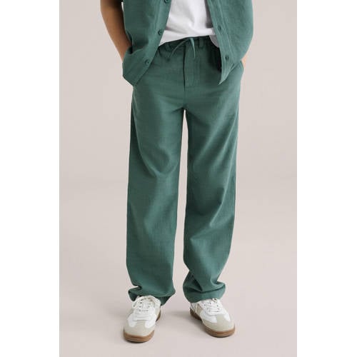 WE Fashion straight casual broek groen afbeelding
