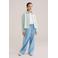 WE Fashion gestreepte blouse mintgroen