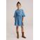 WE Fashion Blue Ridge spijkerjurk met hartjes medium blue denim