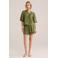 WE Fashion wide leg regular waist casual short groen
