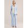 WE Fashion bootcut regular waist palazzo broek lichtblauw