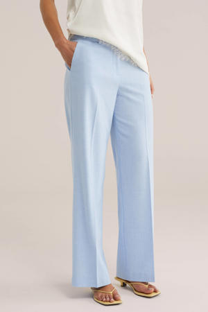 bootcut regular waist palazzo broek lichtblauw