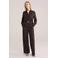 WE Fashion wide leg high waist pantalon donkerbruin