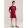WE Fashion T-shirtjurk korte jurk met backprint donkerrood