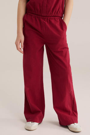 straight casual broek donkerrood