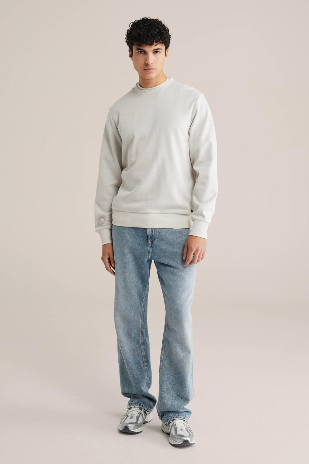 WE Fashion sweater lichtgrijs