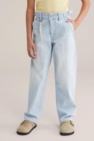 high waist loose fit jeans baggy jeans light blue denim