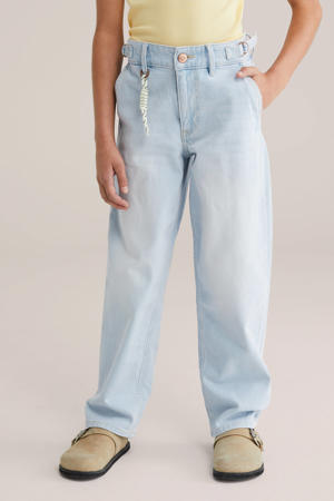 high waist loose fit jeans baggy jeans light blue denim