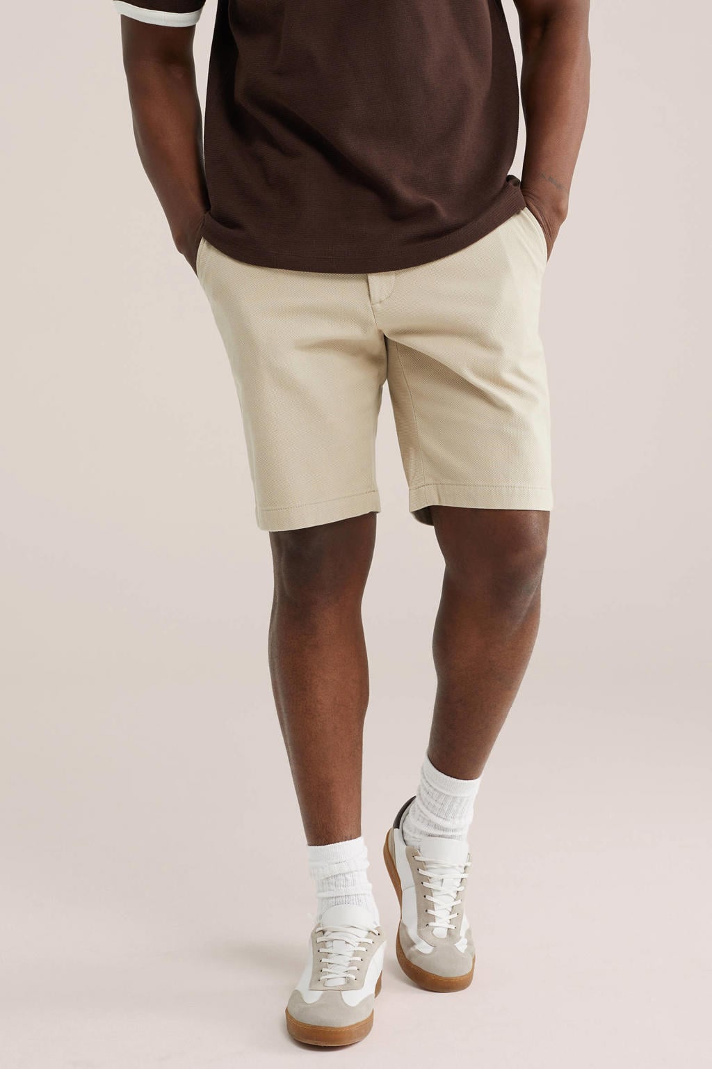 WE Fashion regular chino short beige