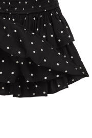 thumbnail: WE Fashion A-lijn skort met stippen zwart