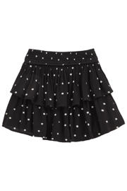 thumbnail: WE Fashion A-lijn skort met stippen zwart