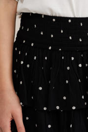 thumbnail: WE Fashion A-lijn skort met stippen zwart