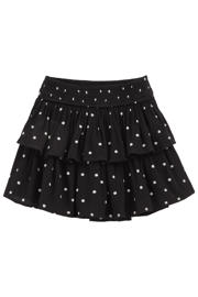 thumbnail: Zwart en witte meisjes WE Fashion A-lijn rok met stippen gemaakt van viscose