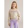 WE Fashion sweater met backprint beige