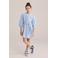 WE Fashion gestreepte korte jurk blauw