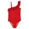 WE Fashion badpak met ruches rood