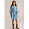 WE Fashion Blue Ridge spijkerjurk gestreept light blue denim