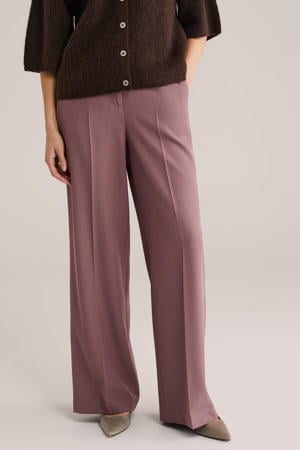 wide leg high waist pantalon oudroze