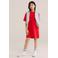 WE Fashion T-shirtjurk korte jurk met backprint rood