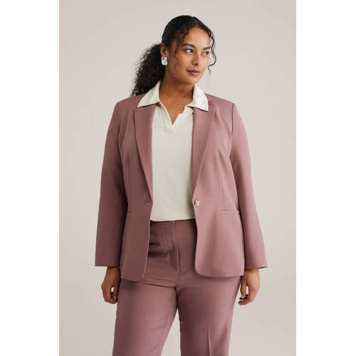 WE Fashion Curve regular blazer oudroze afbeelding