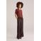 WE Fashion wide leg regular waist broek bruin