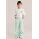 WE Fashion straight casual broek mintgroen