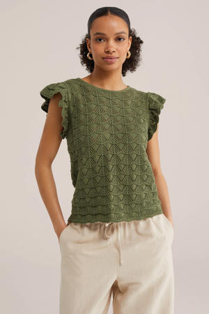 top gebreid groen